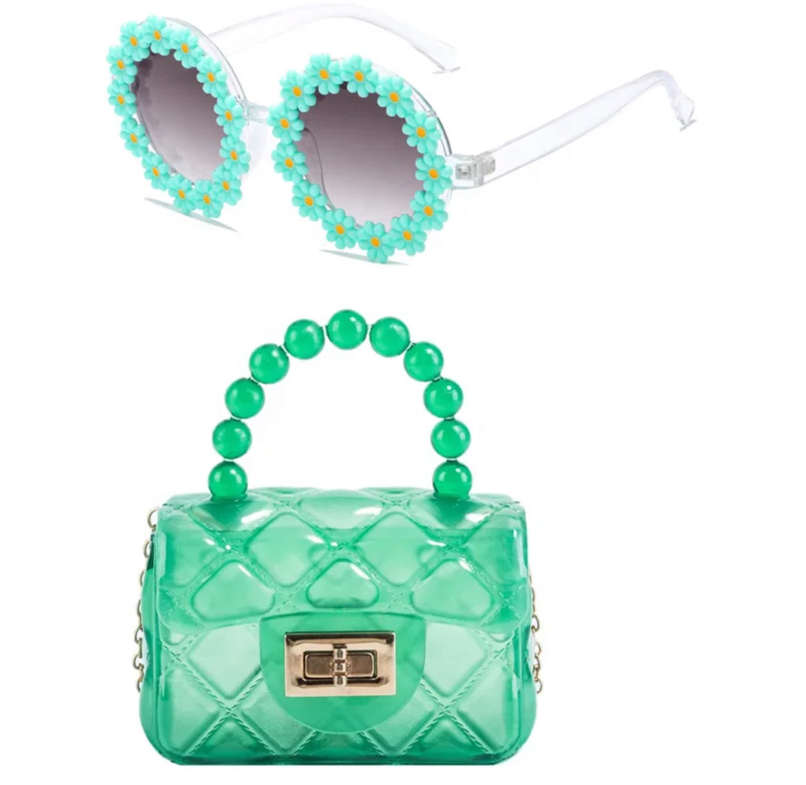 Mini Jelly Purse with matching sunglasses