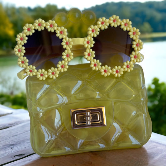 Mini Jelly Purse with matching sunglasses